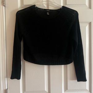 Black cropped sweater by Forever 21, great condition, size s/m